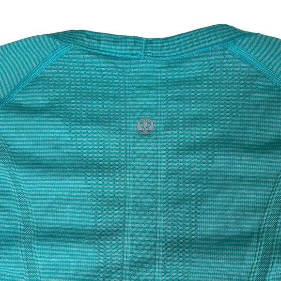 lululemon Swiftly Tech Long Sleeve Scoop Heathered Blue Tropics Sz 4 - Picture 13 of 15